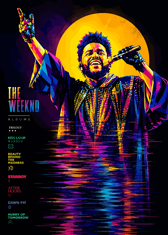 The Weeknd Vibrant Pop Art Poster