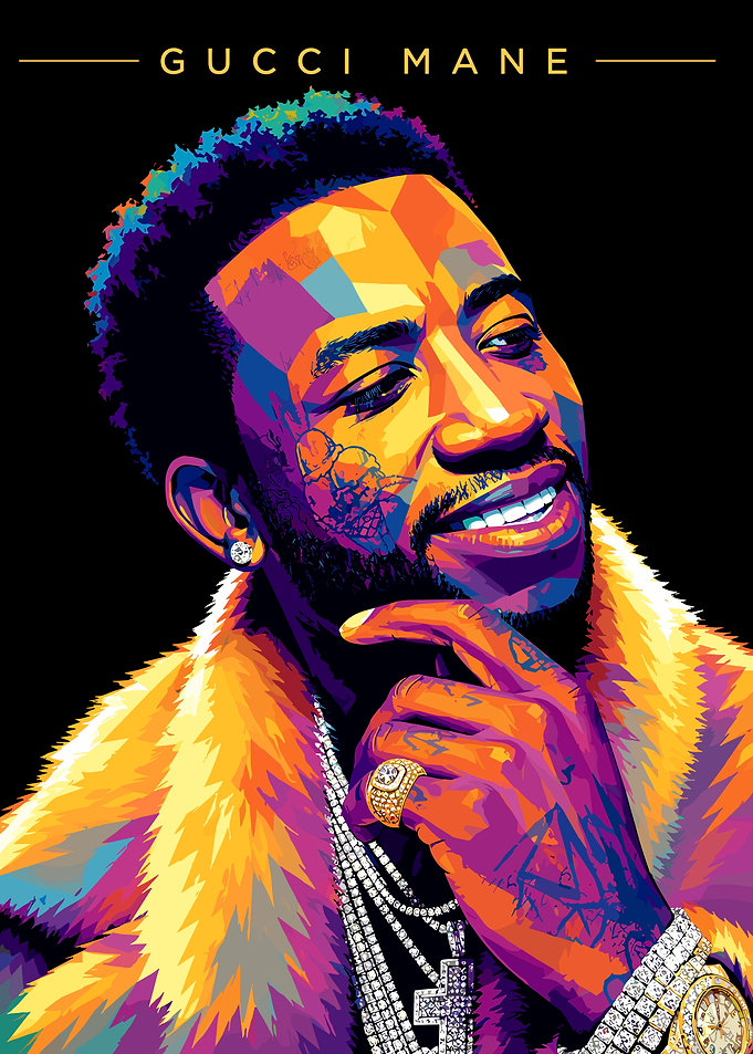 Gucci Mane Pop Art Portrait