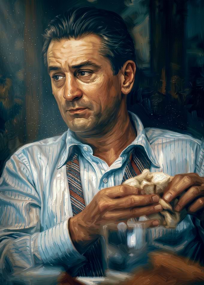 Robert De Niro Oil Painting Portrait