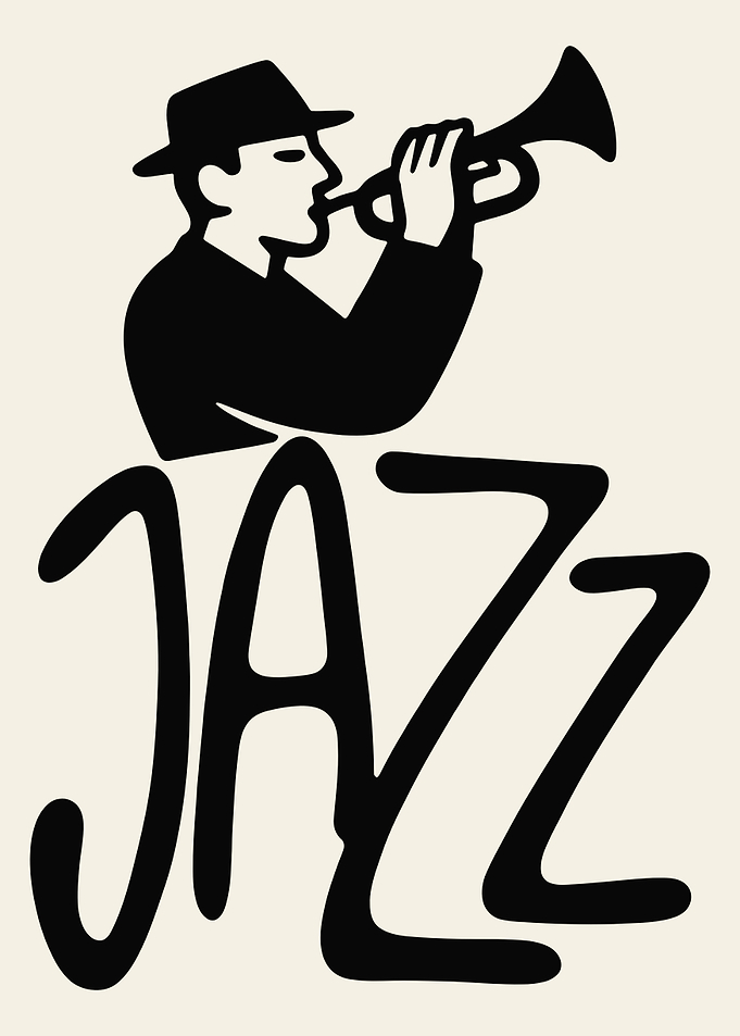Minimalist Jazz Musician Poster