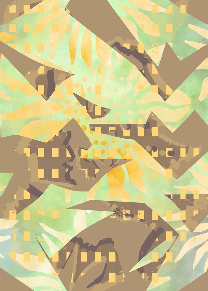 Abstract Geometric Floral Pattern