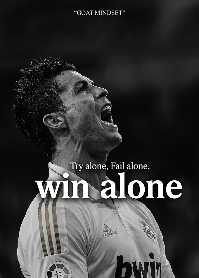 Cristiano Ronaldo Goat Mindset Poster