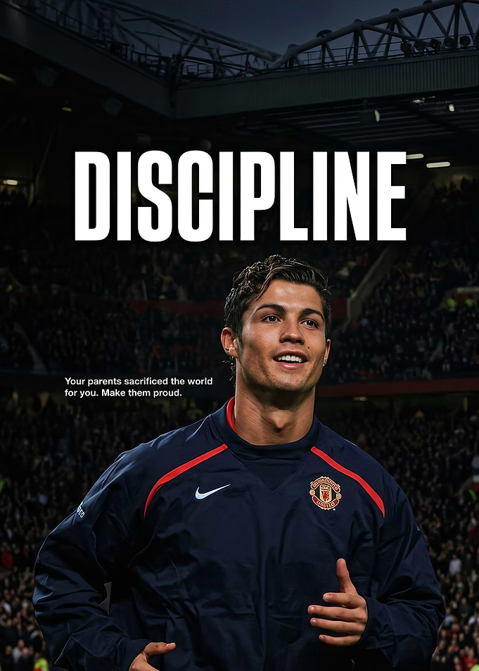 Cristiano Ronaldo Inspirational Discipline Poster