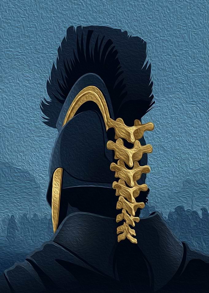 Spartan Warrior Helmet Digital Art