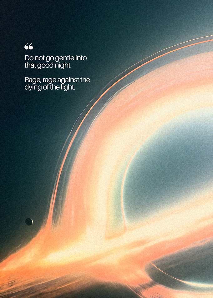 Interstellar Movie Black Hole Quote Poster