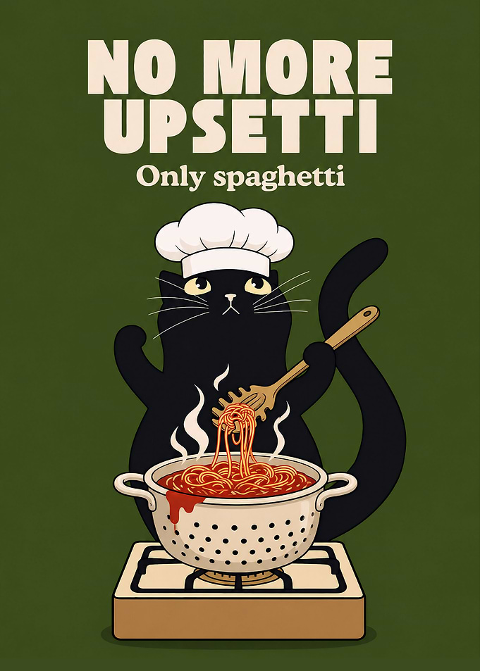 No More Upsetty Spaghetti Cat