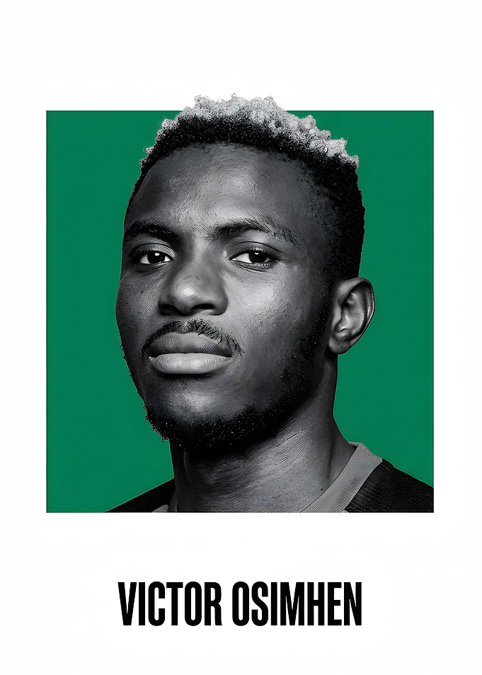 Victor Osimhen Portrait Poster
