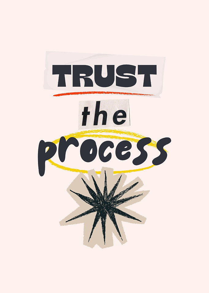 Trust the Process Inspirational Quote Art