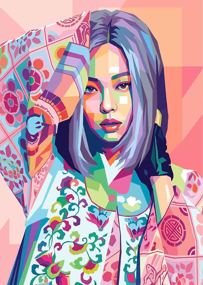 Jennie Blackpink WPAP Pop Art Portrait