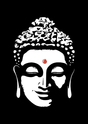 Minimalist Buddha Face Illustration