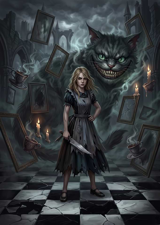 Cheshire Cat and Dark Alice