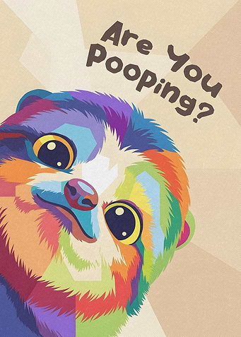 Colorful Pop Art Sloth Poster