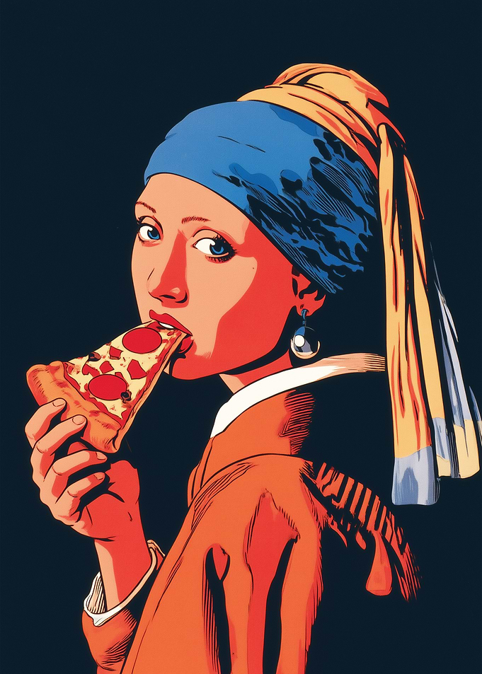 Girl with a Pearl Earring Pizza
