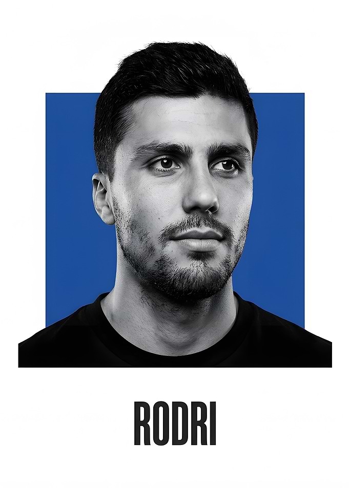 Rodri Minimalist Portrait Poster