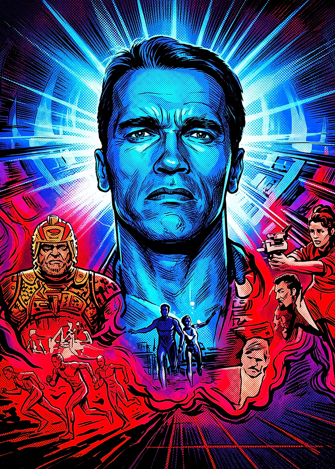 The Running Man Movie Poster Art