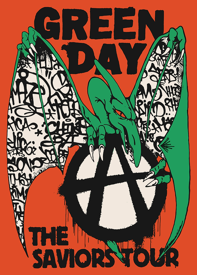 Green Day The Saviors Tour Poster