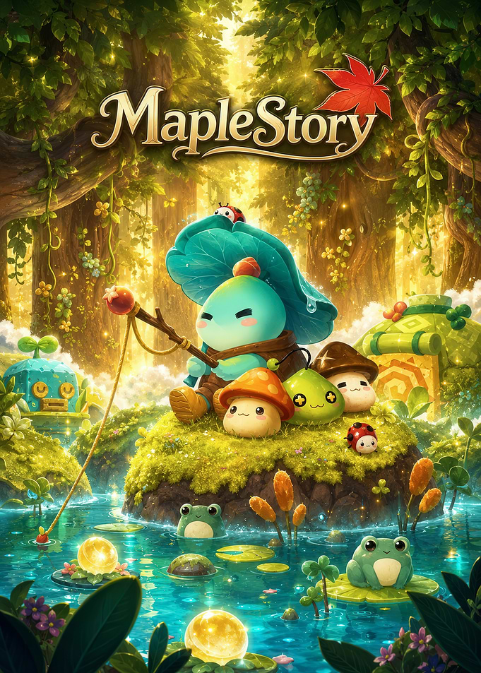 MapleStory Cute Forest Fishing Scene