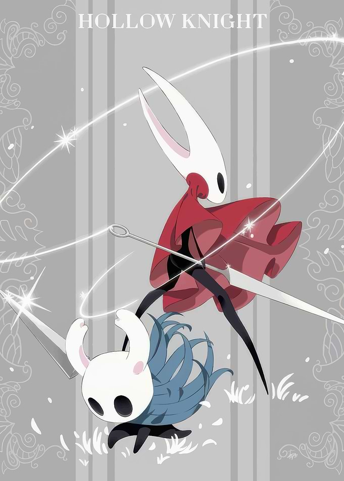 Hollow Knight and Hornet Illustration