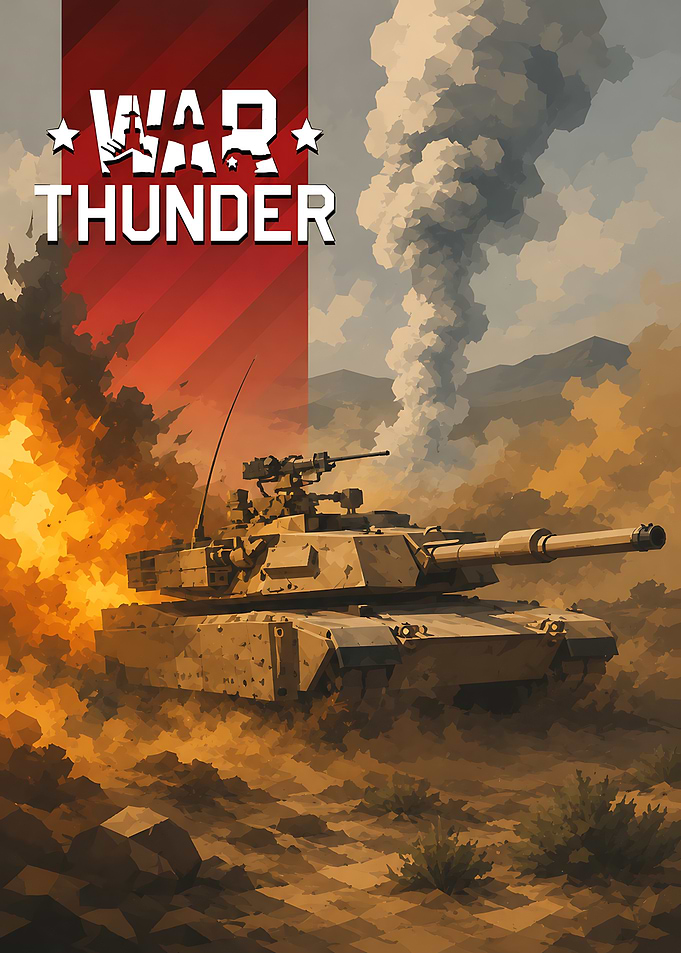 War Thunder Tank Combat Poster