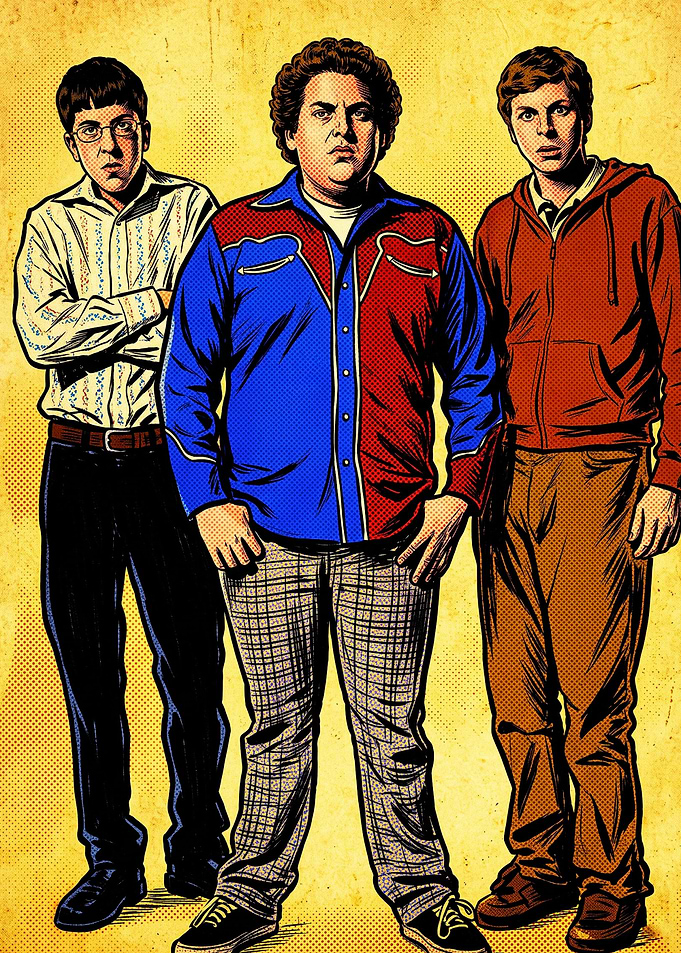 Superbad Movie Character Illustration