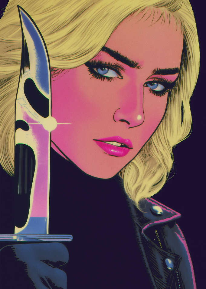 Hayden Panettiere Holding Ghostface Knife