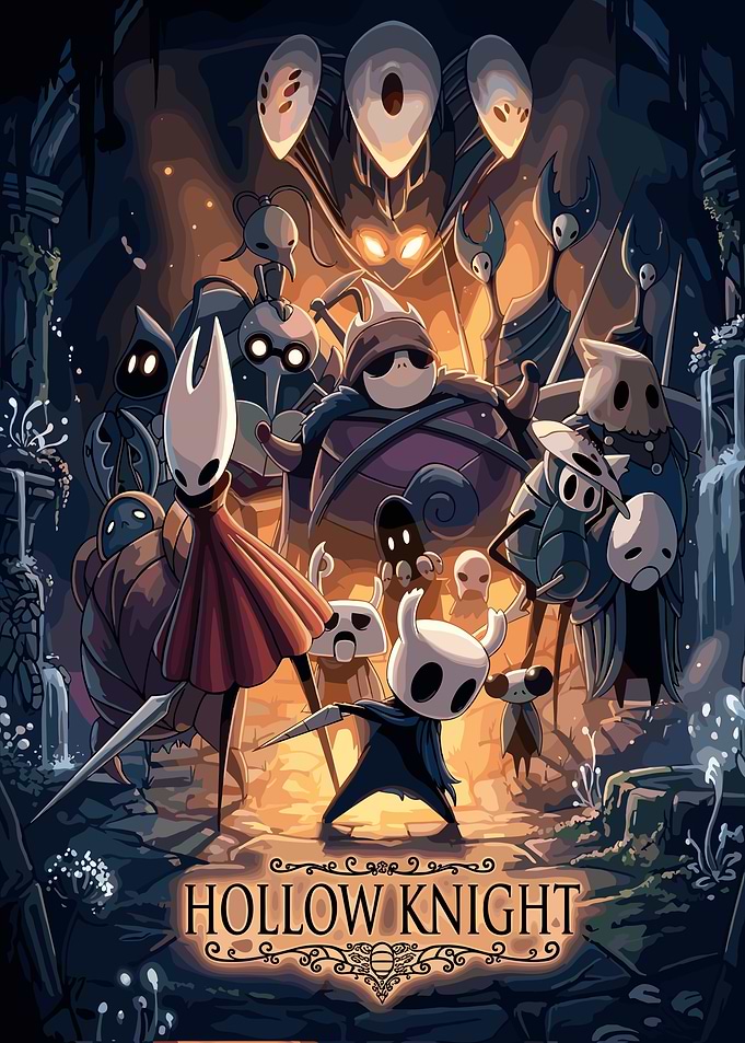 Hollow Knight Character Ensemble Poster