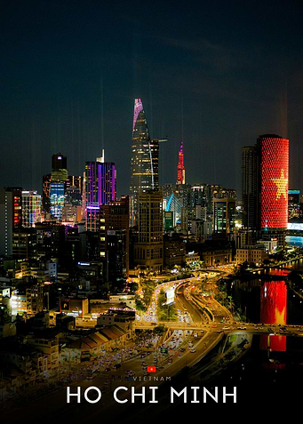 Ho Chi Minh City Night Skyline