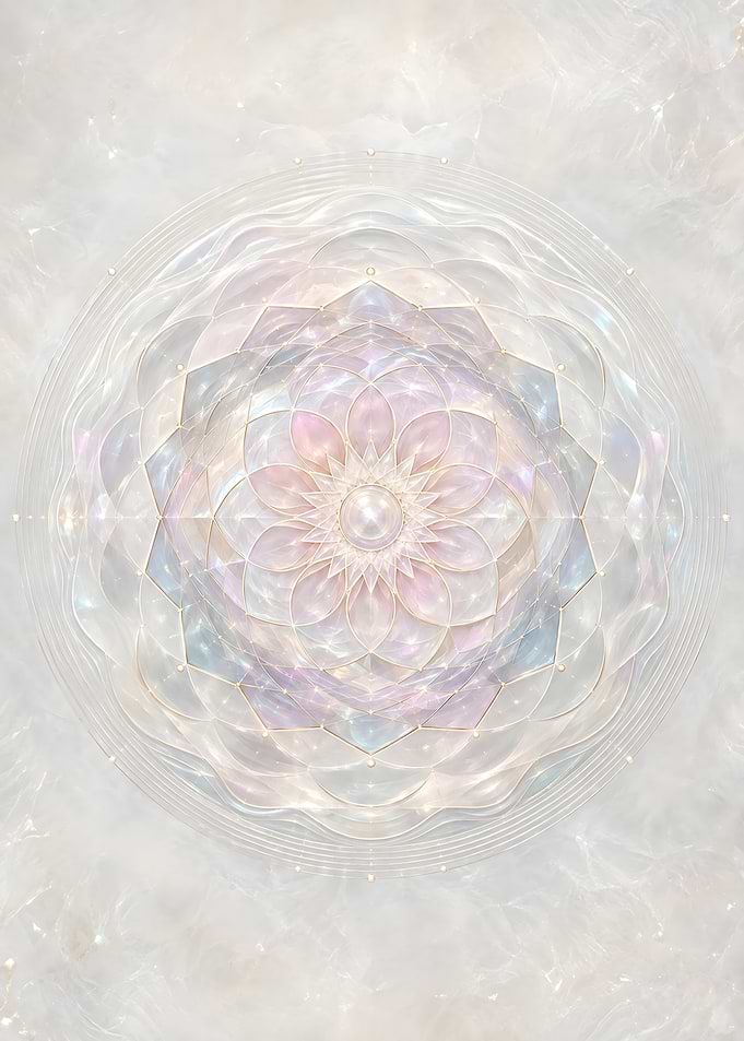 Ethereal Iridescent Geometric Mandala