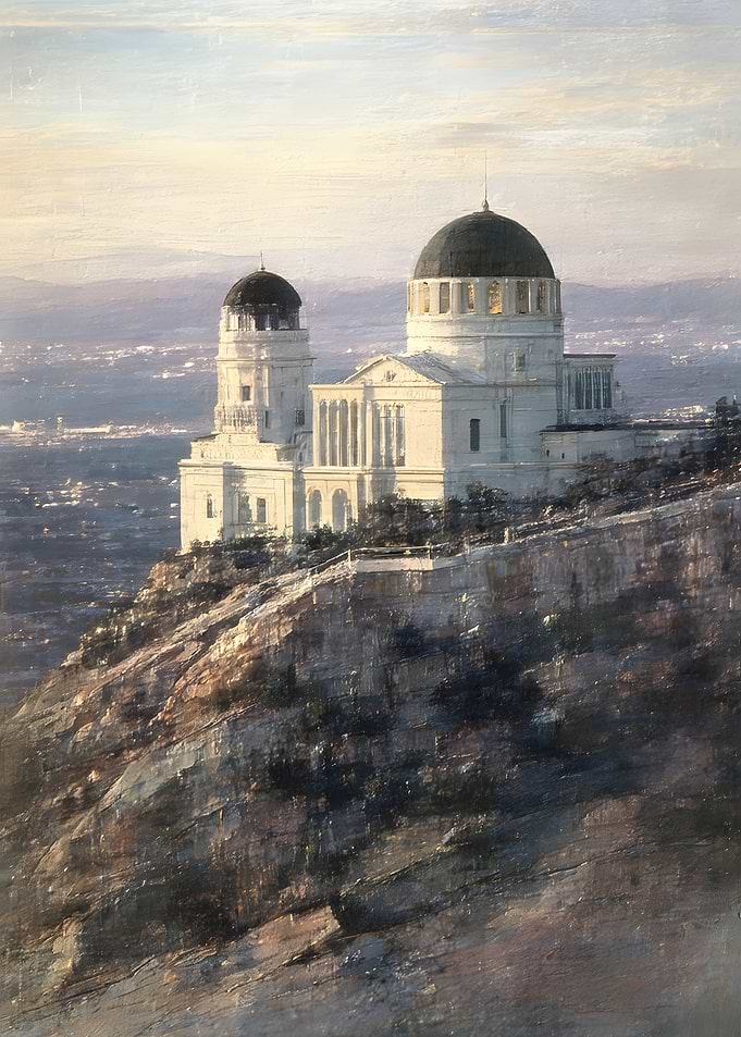 Griffith Observatory at Sunset Painting