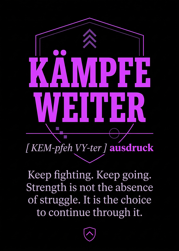 Kämpfe Weiter Inspirational Quote Poster