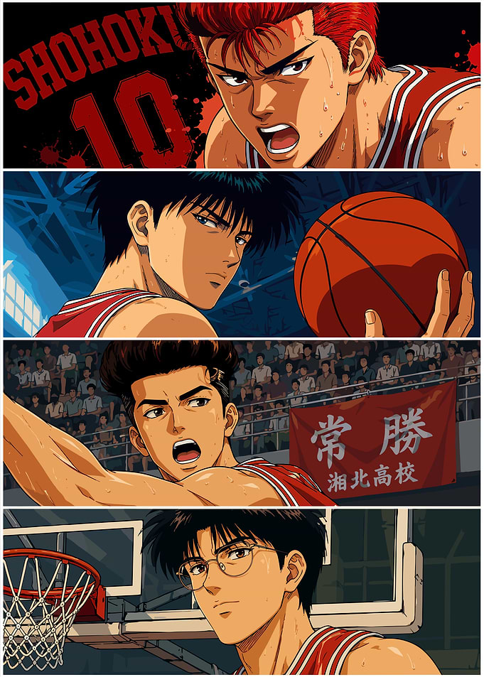 Slam Dunk Shohoku Team Collage
