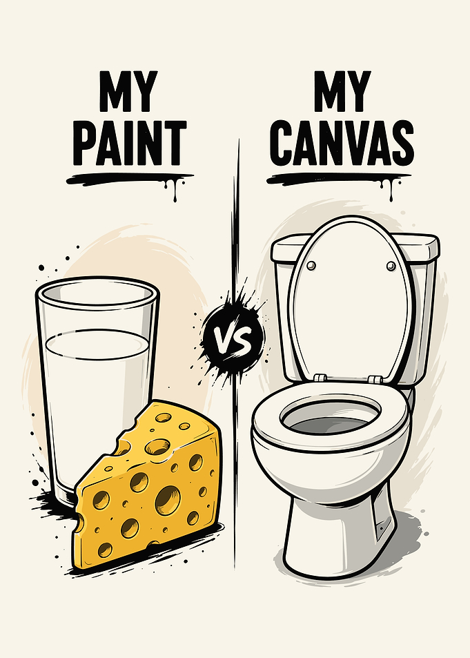 Funny Dairy Consumption Humor Poster