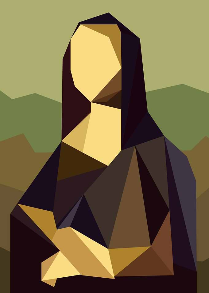 Geometric Low Poly Mona Lisa