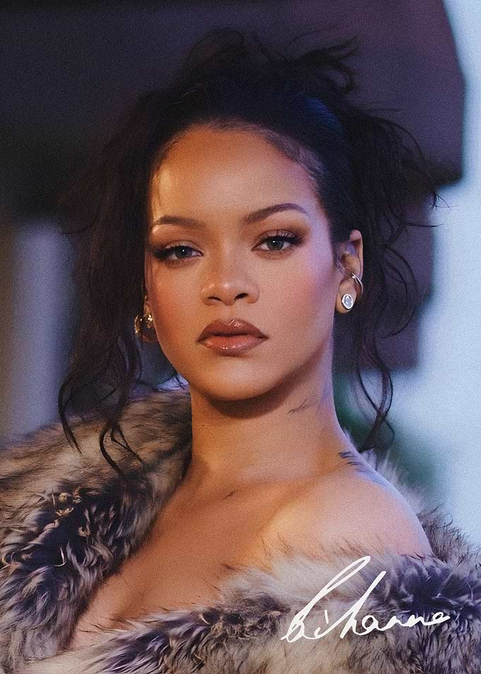 Portrait of Rihanna in Fur