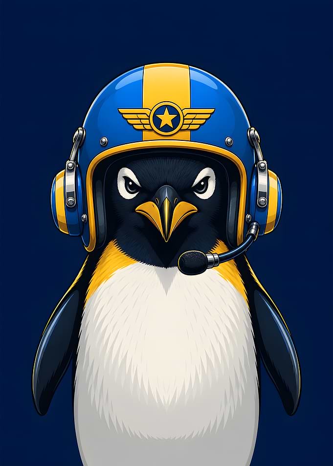 Penguin Aviator Helmet Pilot