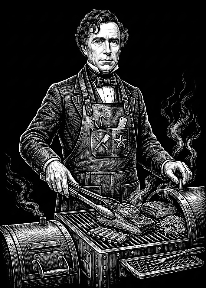 President Franklin Pierce Grilling Barbecue