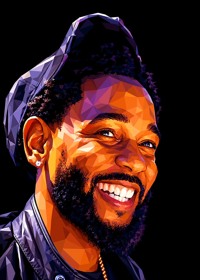 Low Poly Portrait of Kendrick Lamar