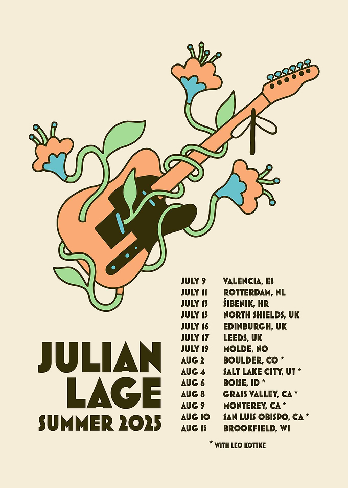 Julian Lage Summer 2025 Tour Poster