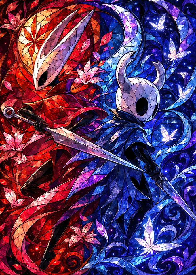 Hollow Knight Stained Glass Art