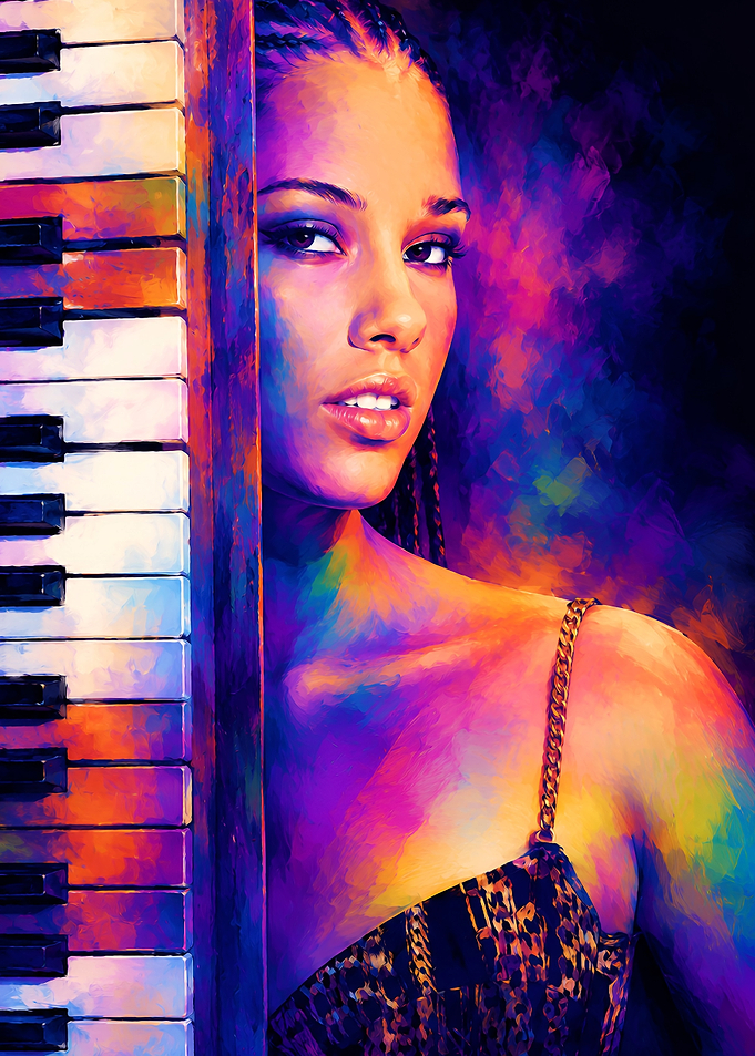 Vibrant Piano Portrait