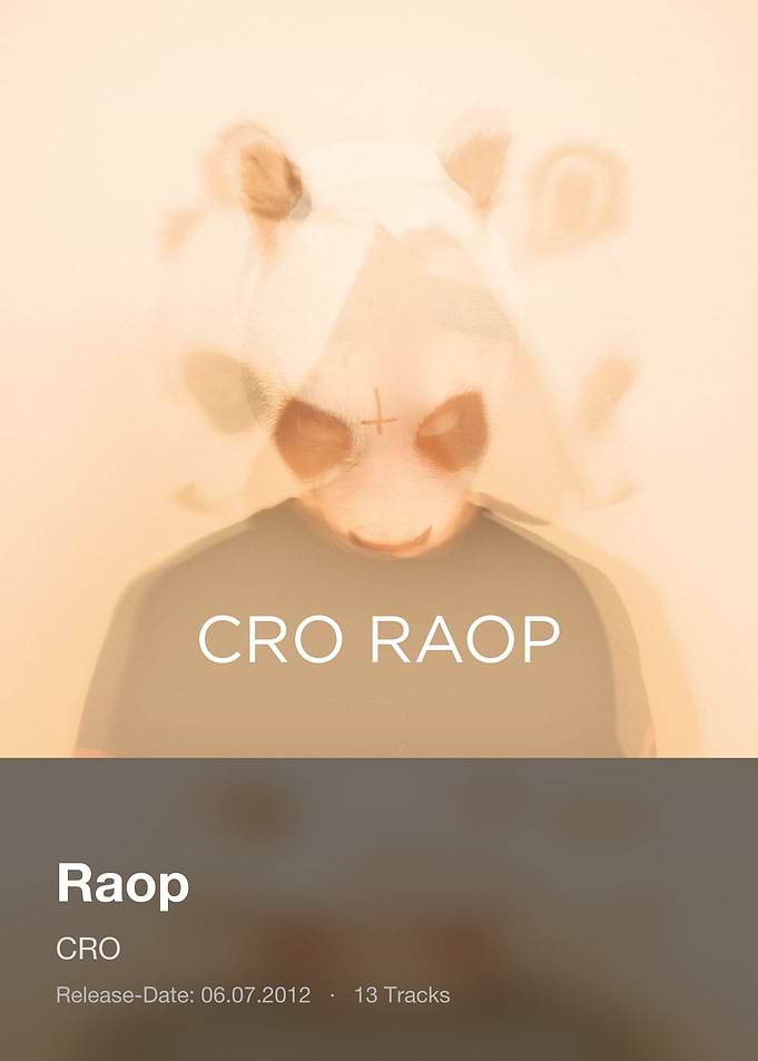 CRO – Raop | Album Poster Dark Edition