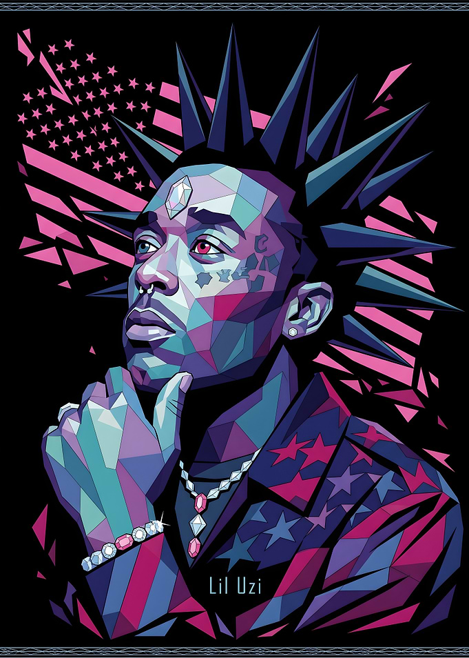 Lil Uzi Vert Geometric Portrait