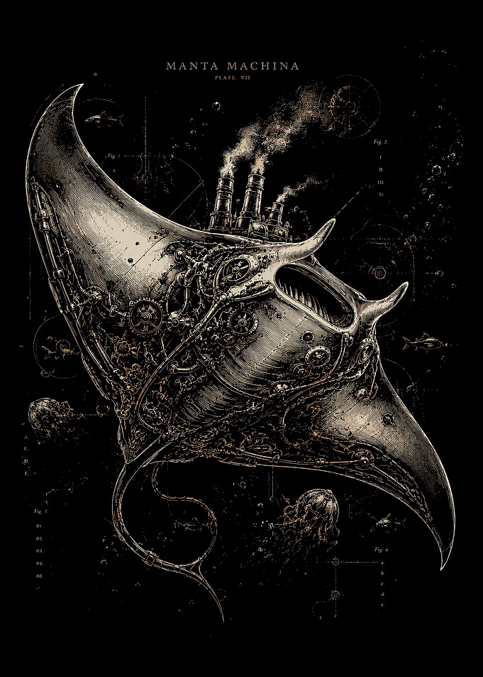 Manta Machina Steampunk Blueprint