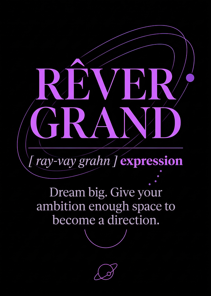 RĂŞver Grand Inspirational Quote Poster