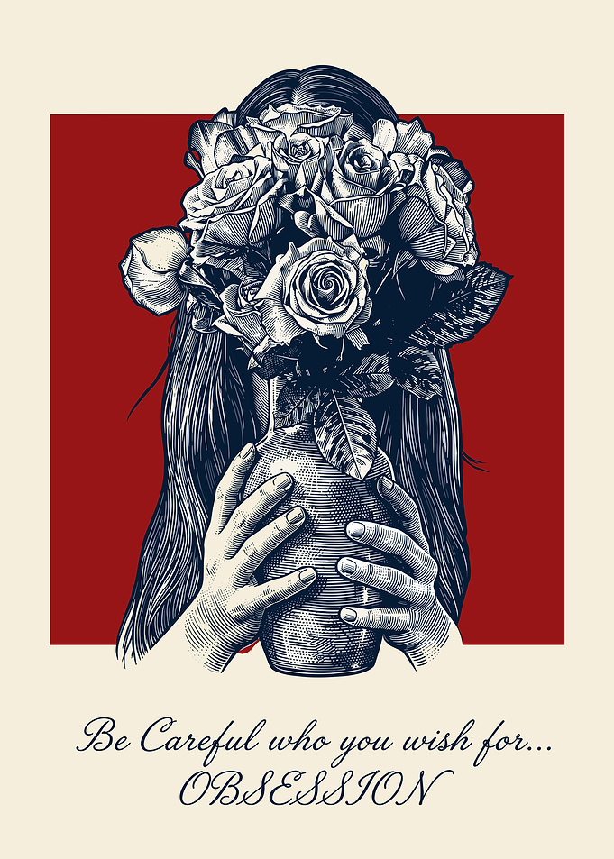 Obsession Rose Bouquet Illustration