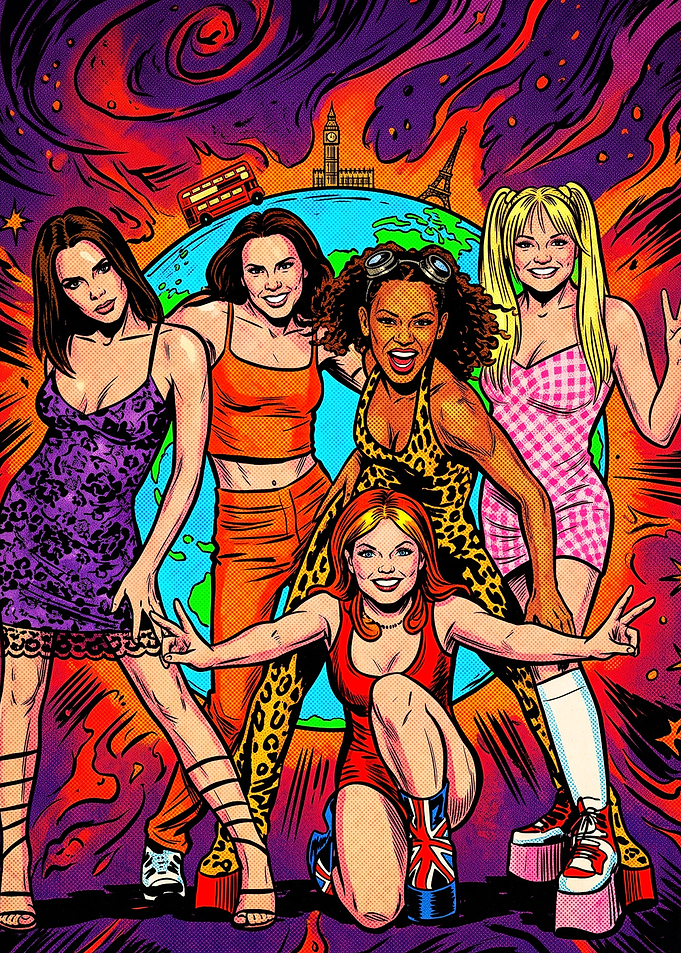 Spice Girls Pop Art Illustration