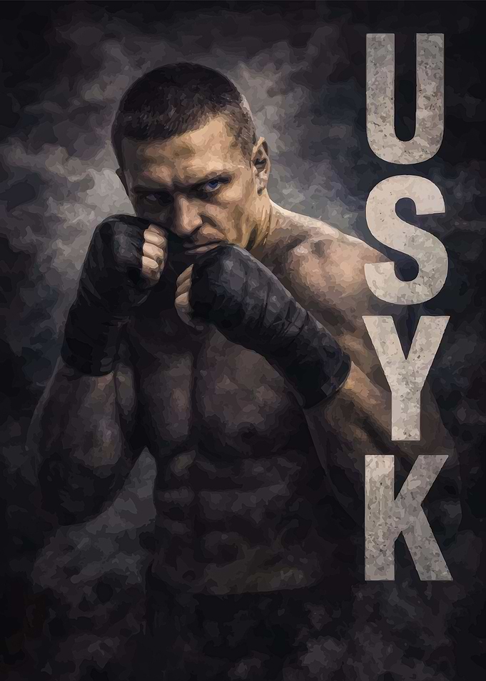 Oleksandr Usyk Boxing Portrait Poster