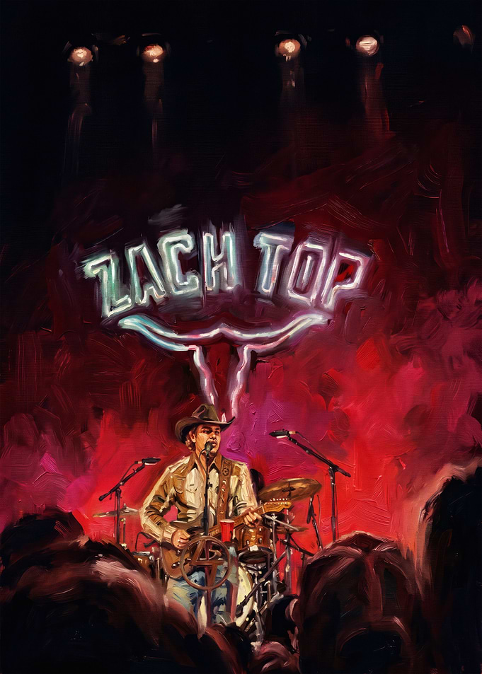 Zach Top Live Concert Painting