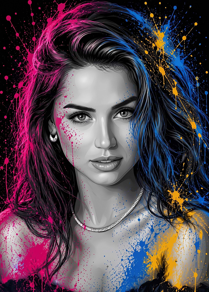 Ana de Armas Pop Art Portrait