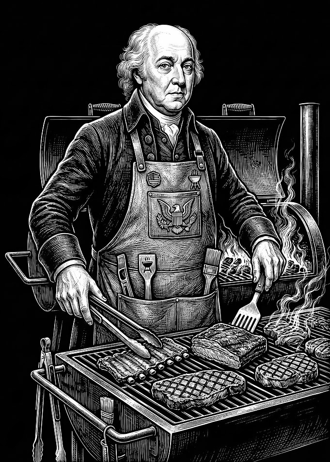 John Adams Founding Father Grilling Barbecue